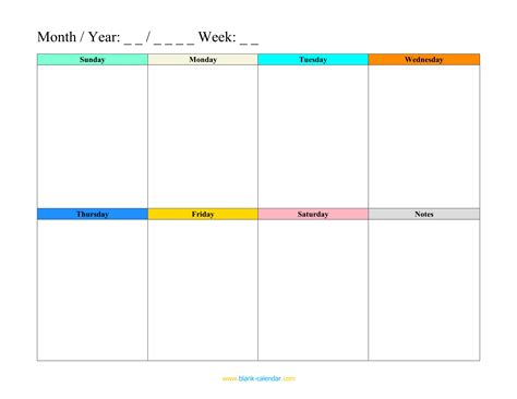 Modern Schedule Template